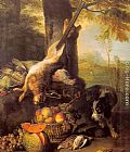 Still Life with Dead Hare and Fruit by Alexandre-Francois Desportes